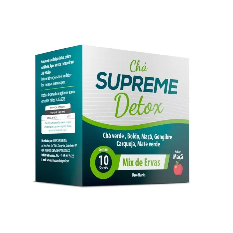 CHÁ SUPREME DETOX  - SABOR MAÇÃ 