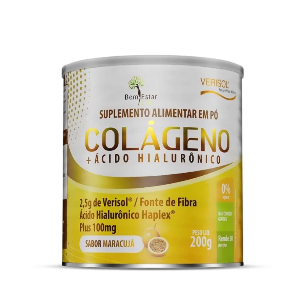 COLÁGENO VERISOL COM ACIDO HIALURONICO - Sabor Maracujá