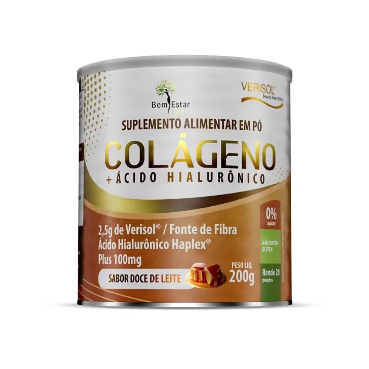 COLÁGENO VERISOL COM ACIDO HIALURONICO - Sabor Doce de Leite